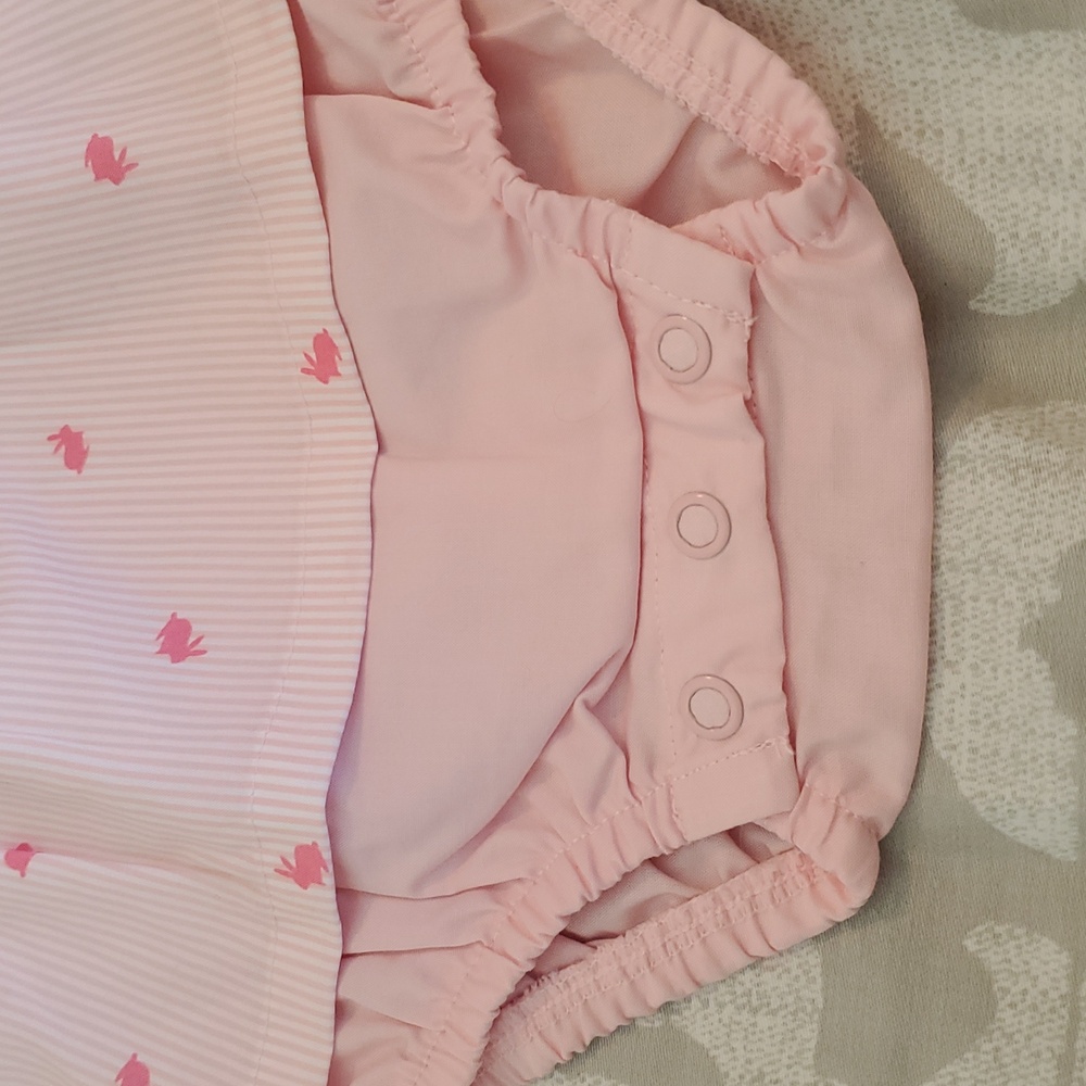 Pink Bunny Ruffled Baby Romper - Picture 7 of 7